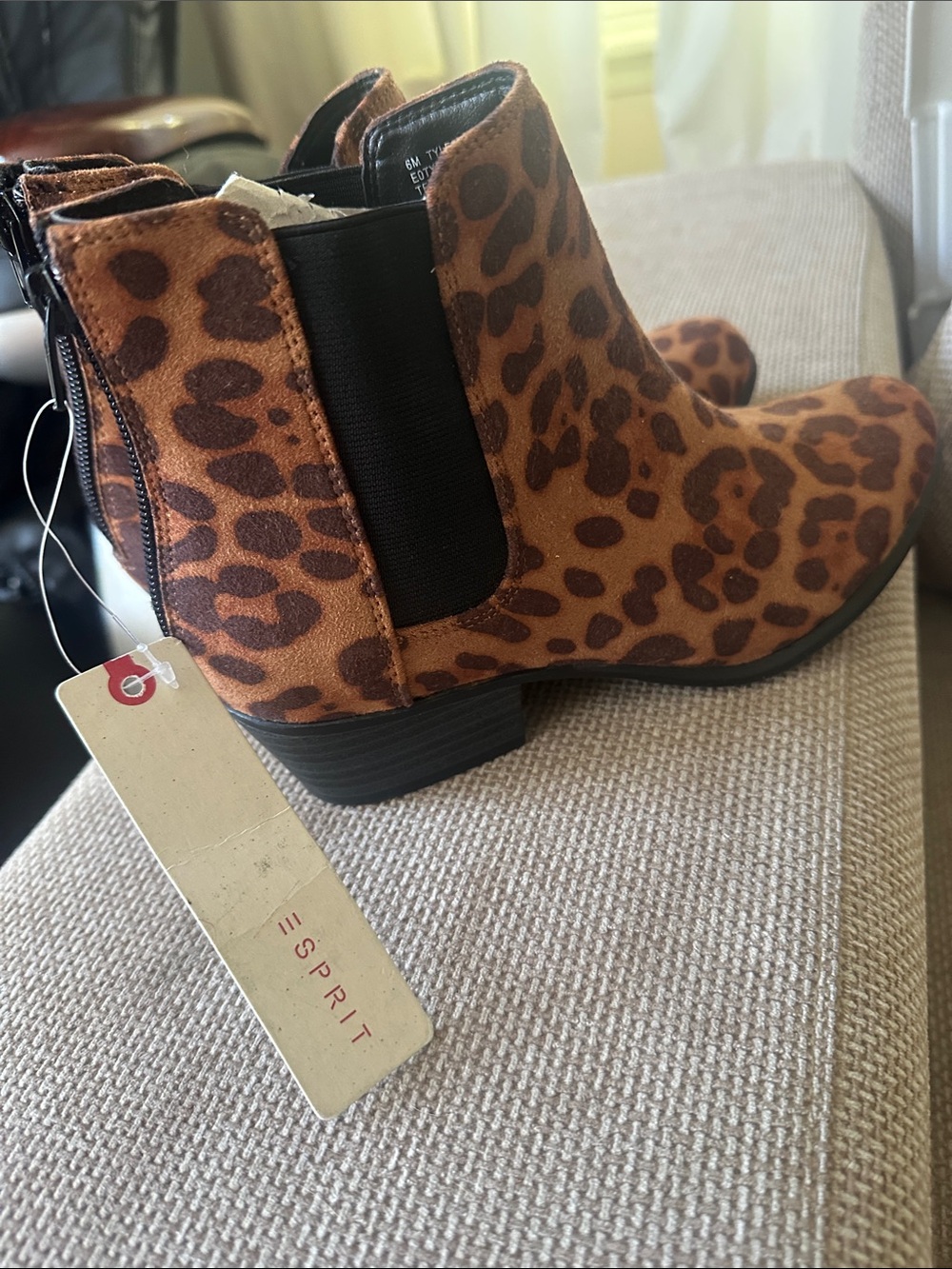 Esprit Women's Leopard Print Ankle Booties - Brown